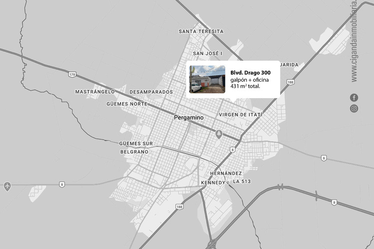 Galpón en Venta en Blvd Drago 300, Pergamino Ciganda Inmobiliaria